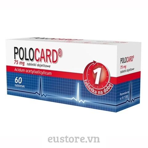 Polocard 75 mg, phòng ngừa tim mạch - tuần hoàn và chống đông máu 60 viên