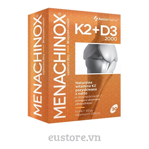 Canxi hữu cơ Menachinox K2 + D3 2000, 30v