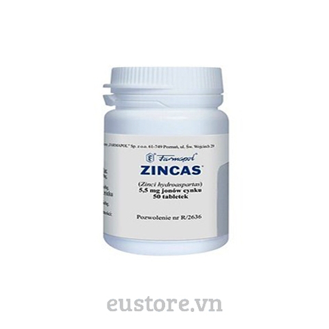 Kẽm Zincas, 5.5 mg, 50v