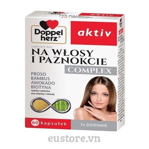 Đặc trị cho người móng, tóc giòn, dễ gãy DOPPELHERZ AKTIV 60v