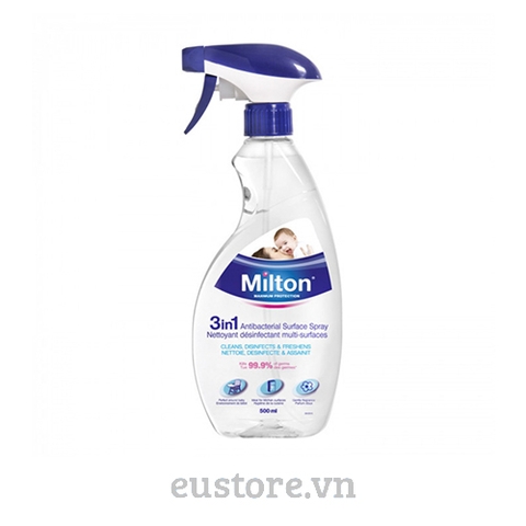 Xịt khoáng kháng khuẩn Milton 3 in 1, dung tích 500ml