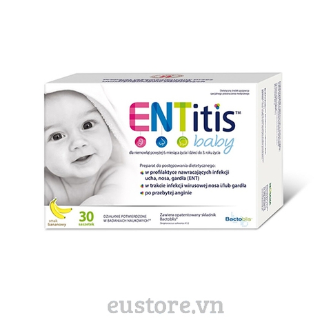 ENTITIS BABY, Tăng cường đề kháng đường hô hấp trẻ trên 06 tháng tuổi, 30v