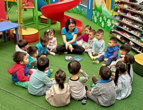 Tháng 1, Tuần 3 LQVT Sắp xếp 3 đối tượng theo quy tắc (tiết 1)