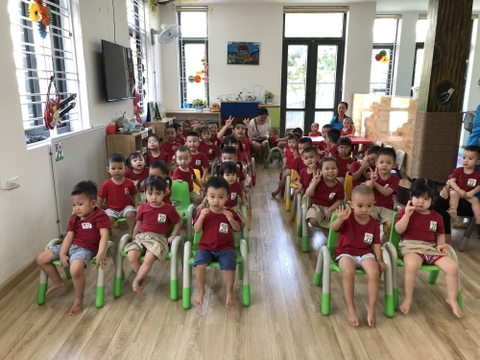 Tháng 3, Tuần 2 LQVT Dạy trẻ xác định vị trí phía trên, dưới, trước, sau của đối tượng