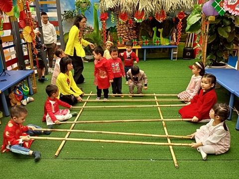 Tháng 2, Tuần 1 LQVT - Xác định trên - dưới, trước - sau của bản thân trẻ