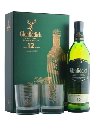 RƯỢU GLENFIDDICH 12 NĂM - HỘP QUÀ TẾT 2019
