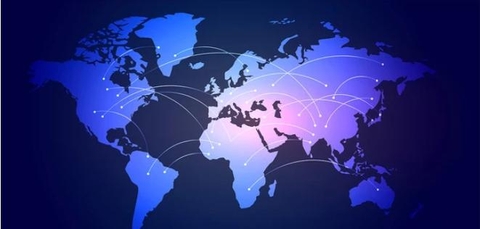 Bản Đồ Thế Giới global network connection world map digital background - anpic
