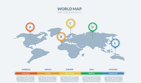 Bản Đồ Thế Giới light theme world map infographic - anpic