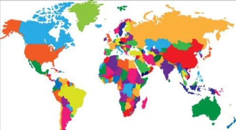 Bản Đồ Thế Giới Simple color world map vector - anpic