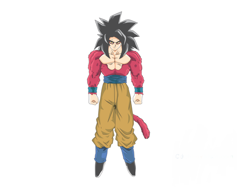 Free Vector Corel PNG 7 Viên Ngọc Rồng - Son Goku SS4 - Anpic