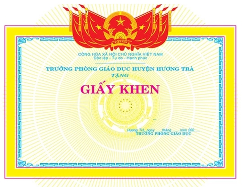 Mẫu Giấy khen bằng khen giấy chứng nhận