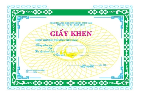 Mẫu Giấy khen bằng khen giấy chứng nhận