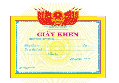Mẫu Giấy khen bằng khen giấy chứng nhận