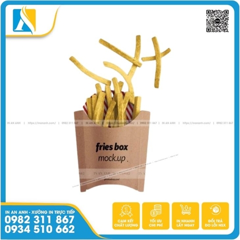 In túi giấy, hộp giấy đựng khoai tây chiên lấy nhanh, GIÁ RẺ