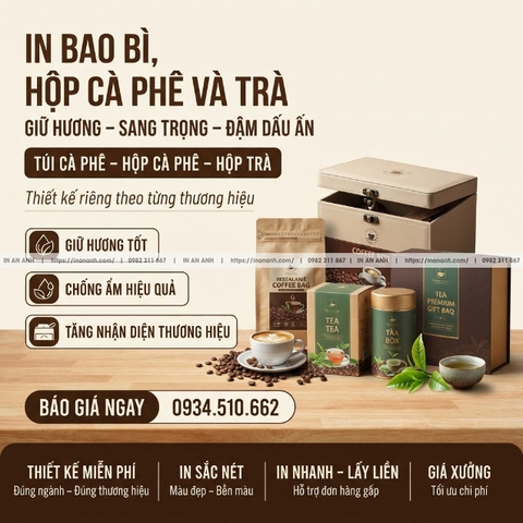 In Bao Bì, Hộp Cà Phê & Trà Theo Thương Hiệu - Giữ Hương, Sang Trọng