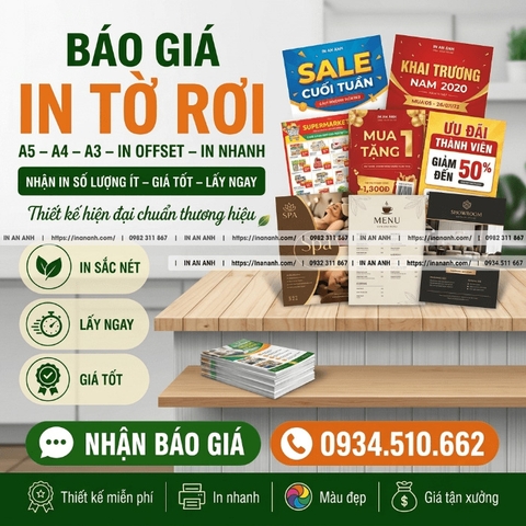Báo Giá In Tờ Rơi - Bảng Giá Chi Tiết Theo Kích Thước & Số Lượng