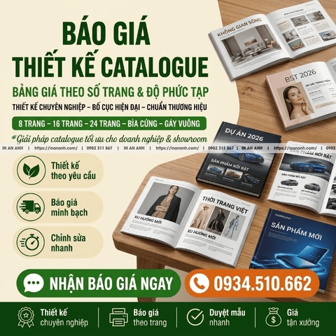 Báo Giá Thiết Kế Catalogue - Bảng Giá Theo Số Trang & Độ Phức Tạp