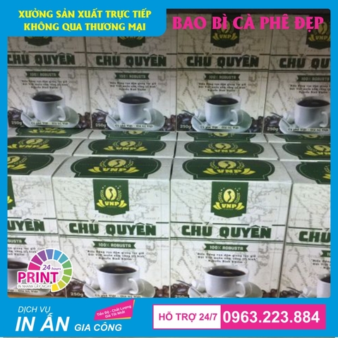 Tạo dấu ấn thương hiệu với dịch vụ in bao bì giấy đựng cà phê chuyên nghiệp