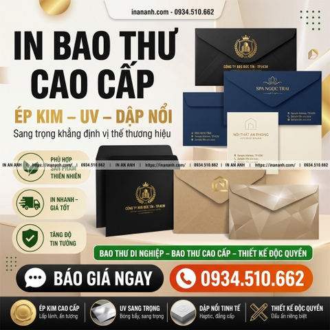In Phong Bì Cao Cấp Ép Kim, UV, Dập Nổi - Sang Trọng, Đẳng Cấp