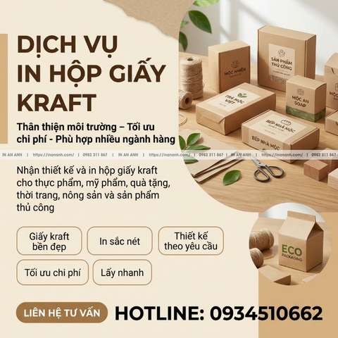 Dịch Vụ In Hộp Giấy Kraft Thân Thiện Môi Trường Tối Ưu Chi Phí