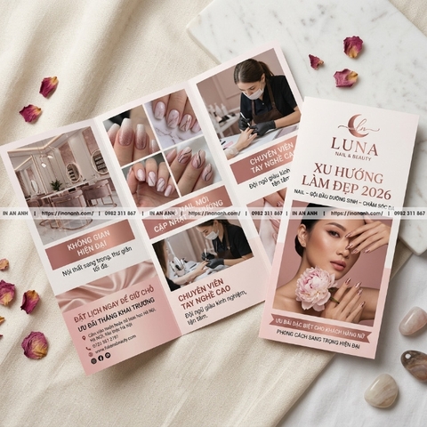 In Flyer Spa, Thẩm Mỹ, Nail - Thiết Kế Sang Trọng, In Cao Cấp Tại Hà Nội