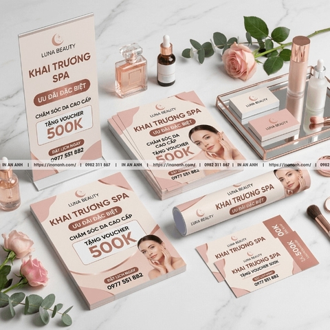 Gói In Trọn Bộ Khai Trương - Tờ Rơi + Standee + Name Card + Banner