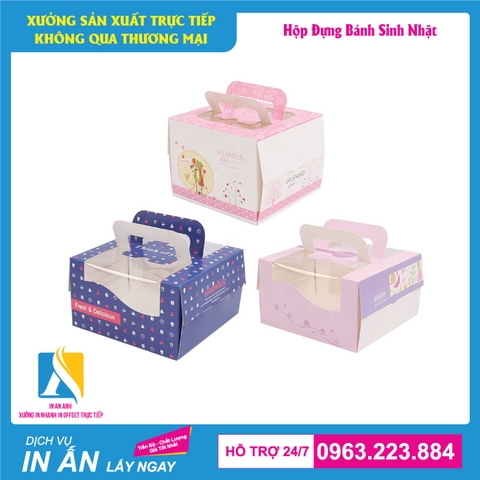 In Hộp Bánh Sinh Nhật, Hộp Đựng Bánh Kem Giá Rẻ, Chất Lượng
