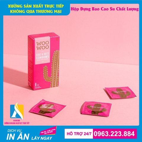 Hộp giấy đựng bao su được thiết kế và in ấn chất lượng, sang trọng nhất.