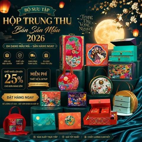 Vỏ Hộp Bánh Trung Thu Có Sẵn - Mẫu Đẹp, Mua Ngay, Số Lượng Linh Hoạt