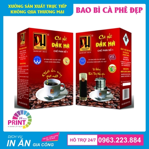 Tạo dấu ấn thương hiệu với dịch vụ in bao bì giấy đựng cà phê chuyên nghiệp
