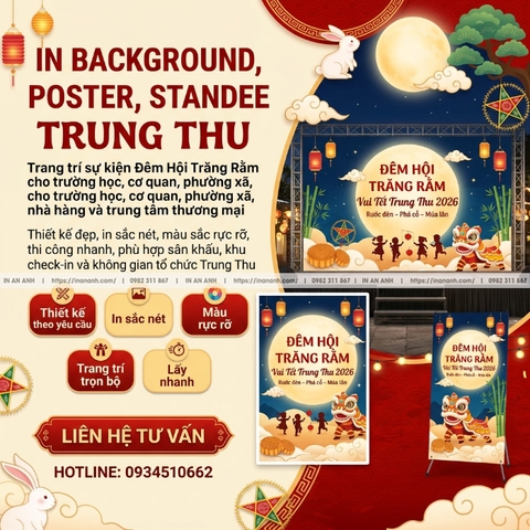 In Background, Poster, Standee Trung Thu - Trang Trí Sự Kiện Đêm Hội Trăng Rằm
