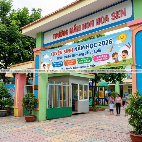 In Banner, Băng Rôn Tuyển Sinh - Cho Trường Học, Trung Tâm, Mùa Tuyển Sinh