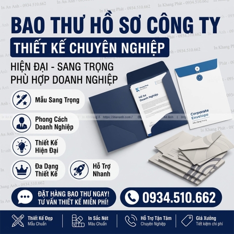 In Bao Thư Hồ Sơ Công Ty Giá Rẻ – Thiết Kế Chuyên Nghiệp