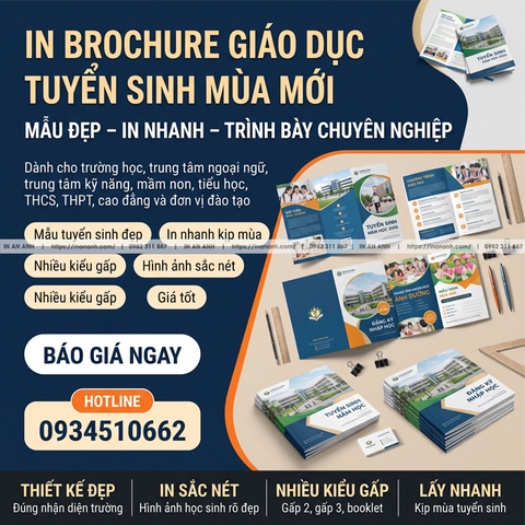 In Brochure Giáo Dục, Tuyển Sinh - Cho Trường, Trung Tâm Mùa Tuyển Sinh