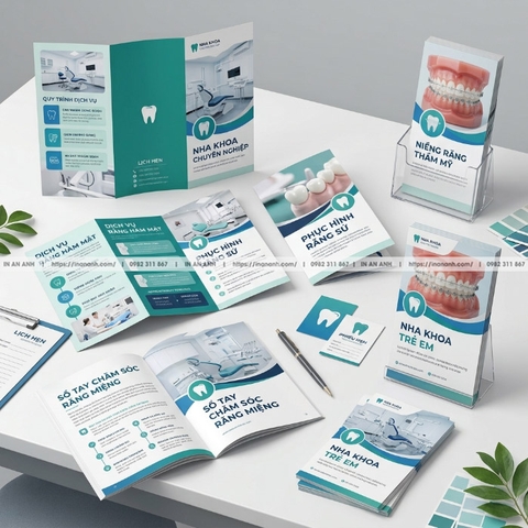 In Brochure Nha Khoa - Giới Thiệu Dịch Vụ Răng Hàm Mặt Chuyên Nghiệp