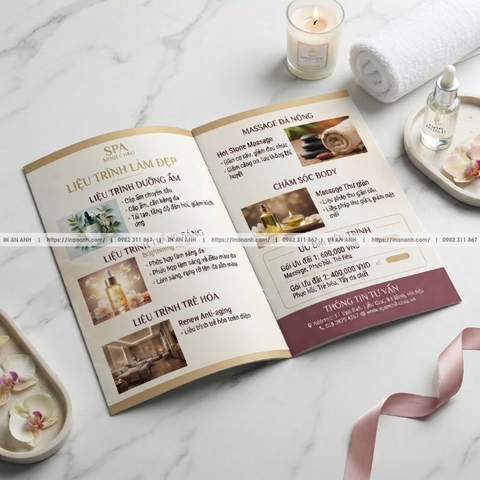 In Brochure Spa, Thẩm Mỹ Viện - Mẫu Sang Trọng, Sang Chảnh Hút Khách