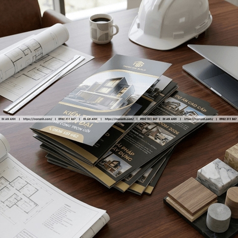 In Brochure Gấp 3 (Tri-fold) Chuyên Nghiệp - Doanh Nghiệp, Dịch Vụ, Showroom