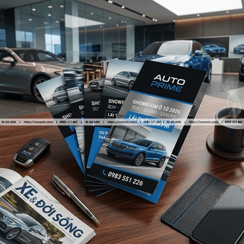 In Brochure Gấp 3 (Tri-fold) Chuyên Nghiệp - Doanh Nghiệp, Dịch Vụ, Showroom