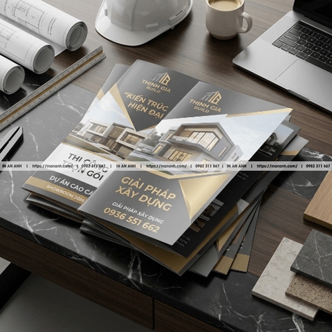 In Brochure Gấp 3 (Tri-fold) Chuyên Nghiệp - Doanh Nghiệp, Dịch Vụ, Showroom