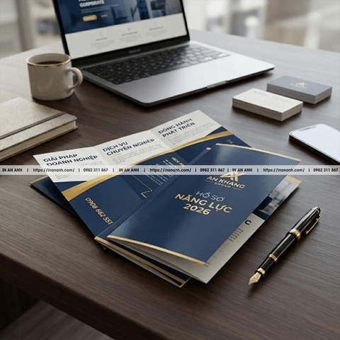 In Brochure Gấp 3 (Tri-fold) Chuyên Nghiệp - Doanh Nghiệp, Dịch Vụ, Showroom