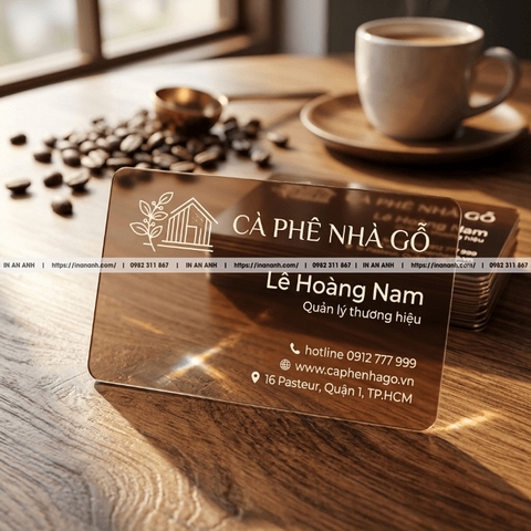 In Card Visit Nhựa Trong Suốt - Chống Nước, Siêu Bền, Độc Đáo