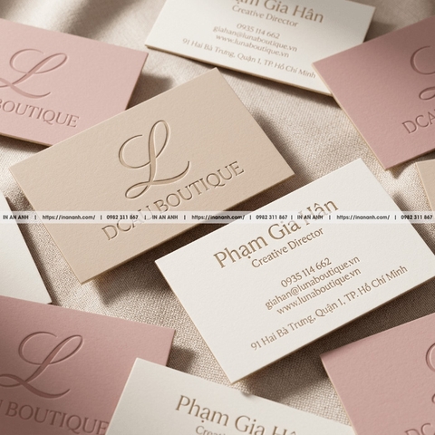 In Name Card Dập Nổi, Dập Chìm - Hiệu Ứng Nổi Khối Sang Trọng