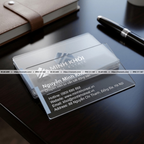 In Card Visit Nhựa Trong Suốt - Chống Nước, Siêu Bền, Độc Đáo