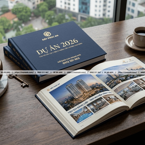 In Catalogue Bìa Cứng Cao Cấp - Gáy Vuông, Đóng Keo, Sang Trọng