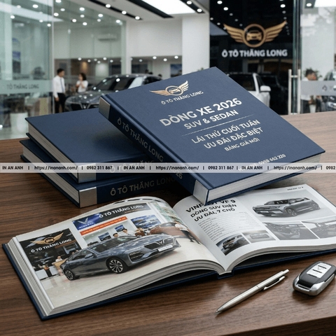In Catalogue Bìa Cứng Cao Cấp - Gáy Vuông, Đóng Keo, Sang Trọng