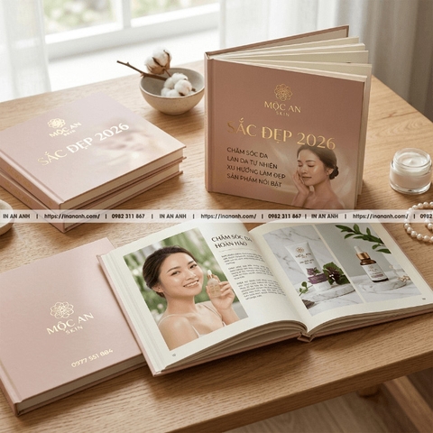 In Catalogue Bìa Cứng Cao Cấp - Gáy Vuông, Đóng Keo, Sang Trọng