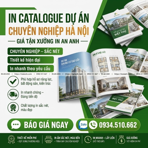 In Catalogue Dự Án Chuyên Nghiệp Hà Nội – Giá Tận Xưởng In An Anh