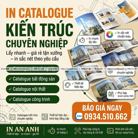 In Catalogue Kiến Trúc Chuyên Nghiệp – Lấy Nhanh, Giá Rẻ Tận Xưởng