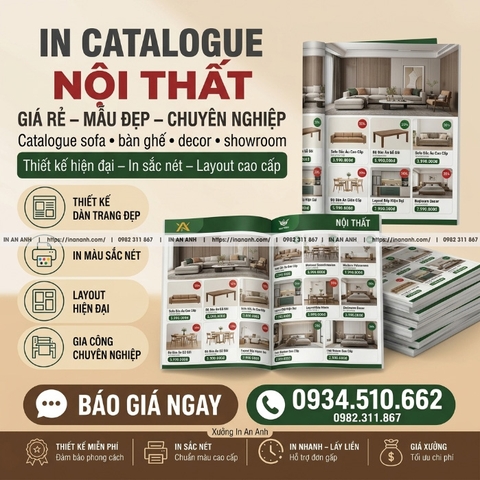 In Catalogue Nội Thất - Thiết Kế Sang Trọng, In Sắc Nét, Giá Xưởng