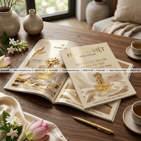 In Catalogue Spa, Trang Sức, Làm Đẹp - Sang Trọng, Ép Kim Cao Cấp